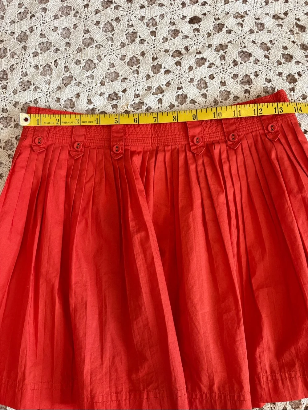 Ulla Johnson Marianna Pleated Shorts Orange Size 4